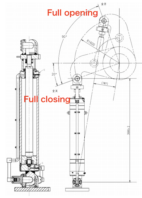 Structure of the Ball Valve Servo Actuator and Locking Mechanism Structure of the Ball Valve Servo Actuator and Locking Mechanism